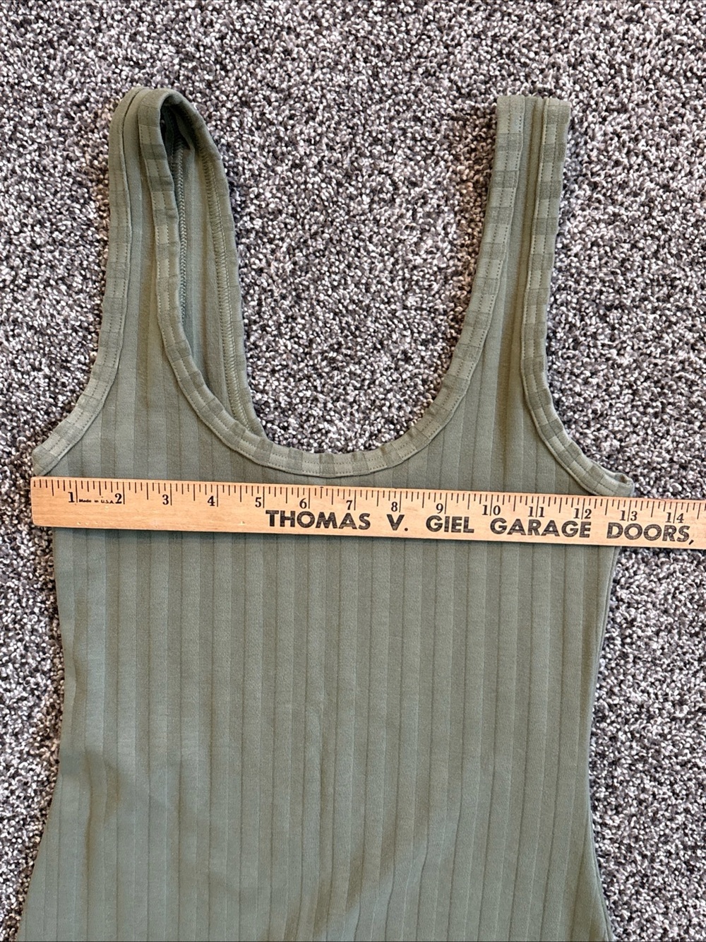 Offline By Aerie OG Groove Midi Dress Size XS Green Ribbed Stretch Side Slit - Picture 10 of 10